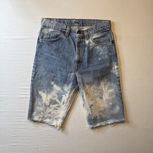 Vintage Levis 509 Orange‎ Tab Shorts 31 Distressed Cut Off Denim Made USA 80s